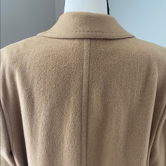 Men's winter coat 100% mongolian camel hair tan deep pockets double breasted - Picture 4 of 13